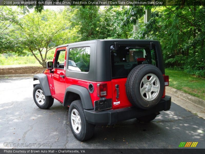 Red Rock Crystal Pearl / Dark Slate Gray/Medium Slate Gray 2008 Jeep Wrangler X 4x4 Right Hand Drive