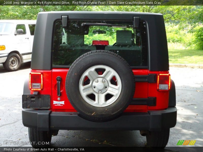 Red Rock Crystal Pearl / Dark Slate Gray/Medium Slate Gray 2008 Jeep Wrangler X 4x4 Right Hand Drive
