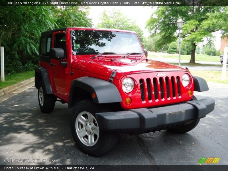 Red Rock Crystal Pearl / Dark Slate Gray/Medium Slate Gray 2008 Jeep Wrangler X 4x4 Right Hand Drive