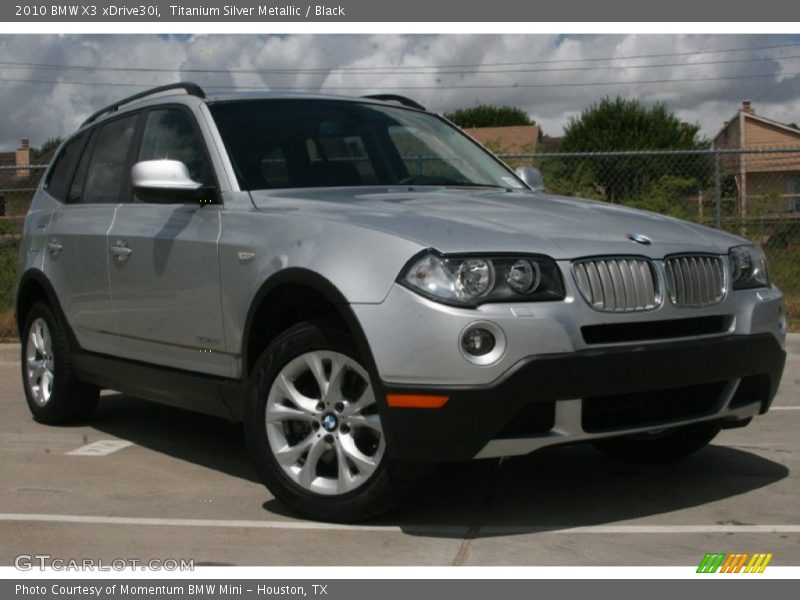 Titanium Silver Metallic / Black 2010 BMW X3 xDrive30i