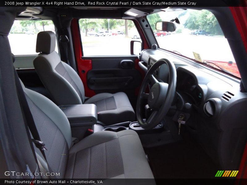 Red Rock Crystal Pearl / Dark Slate Gray/Medium Slate Gray 2008 Jeep Wrangler X 4x4 Right Hand Drive