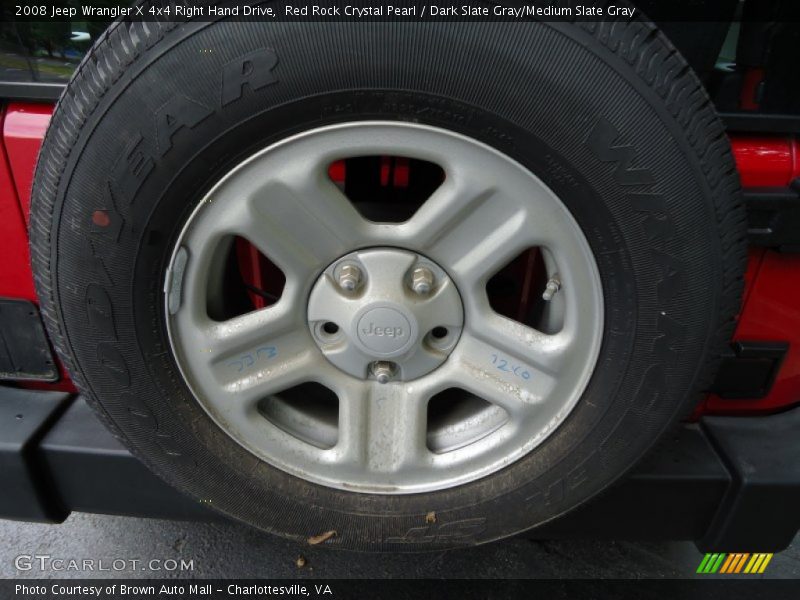 Red Rock Crystal Pearl / Dark Slate Gray/Medium Slate Gray 2008 Jeep Wrangler X 4x4 Right Hand Drive