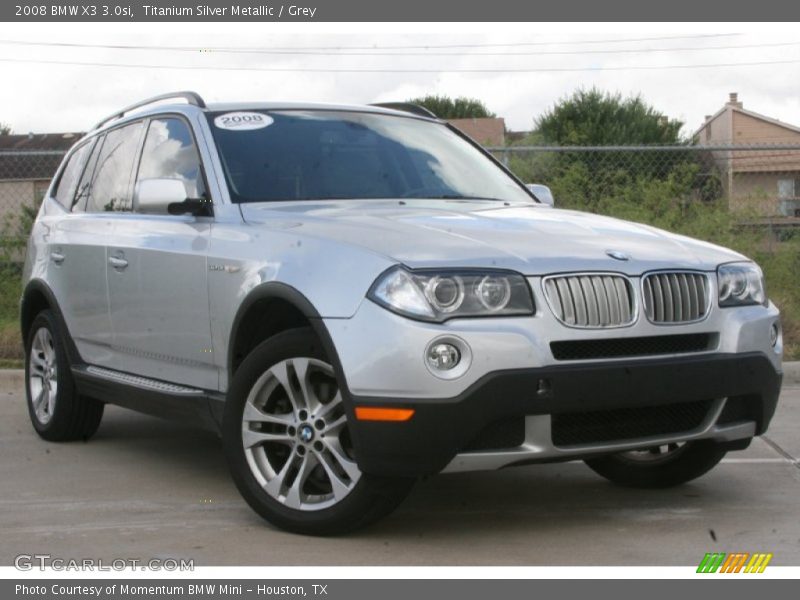 Titanium Silver Metallic / Grey 2008 BMW X3 3.0si