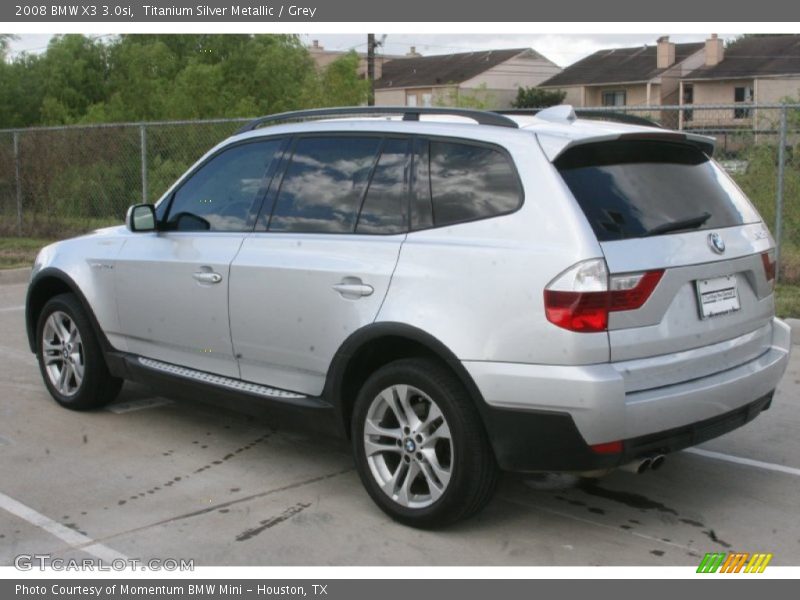 Titanium Silver Metallic / Grey 2008 BMW X3 3.0si