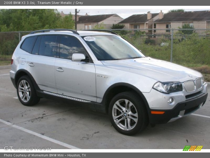 Titanium Silver Metallic / Grey 2008 BMW X3 3.0si