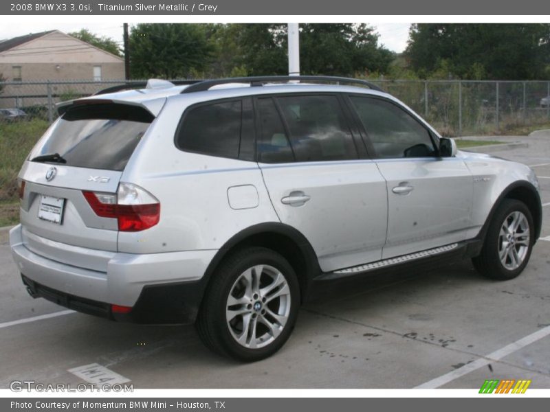 Titanium Silver Metallic / Grey 2008 BMW X3 3.0si