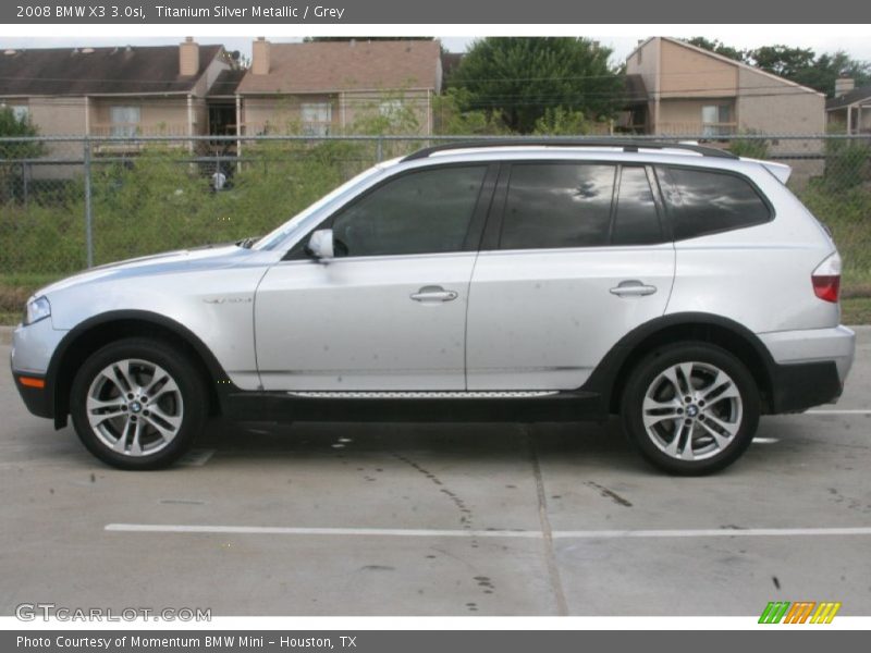 Titanium Silver Metallic / Grey 2008 BMW X3 3.0si