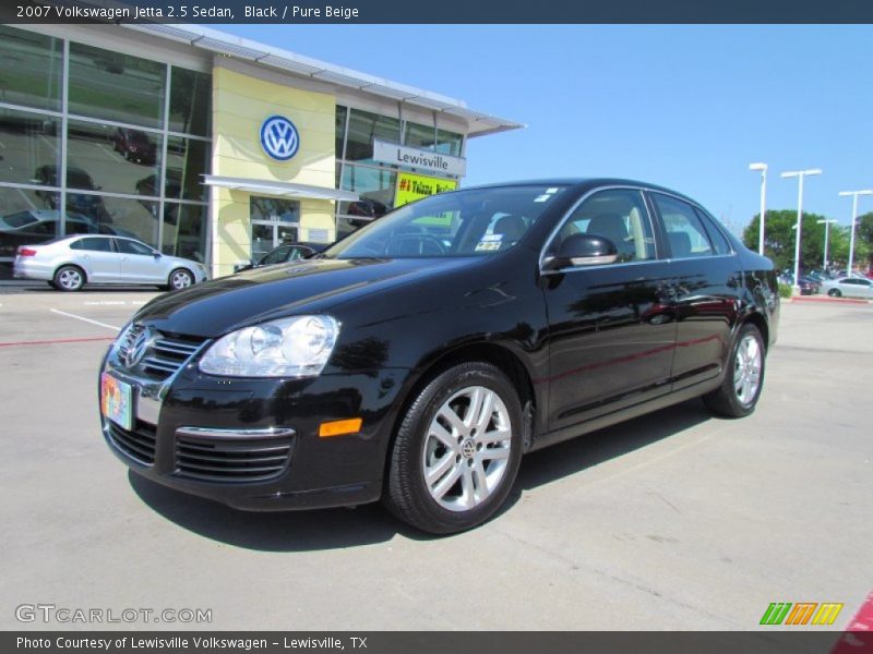 Black / Pure Beige 2007 Volkswagen Jetta 2.5 Sedan