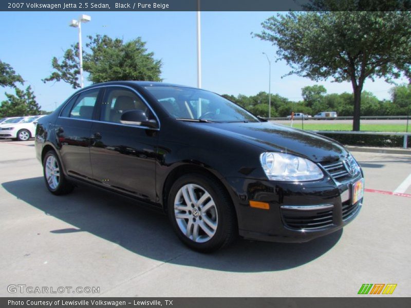 Black / Pure Beige 2007 Volkswagen Jetta 2.5 Sedan