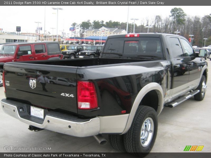 Brilliant Black Crystal Pearl / Dark Slate Gray 2011 Dodge Ram 3500 HD Laramie Crew Cab 4x4 Dually