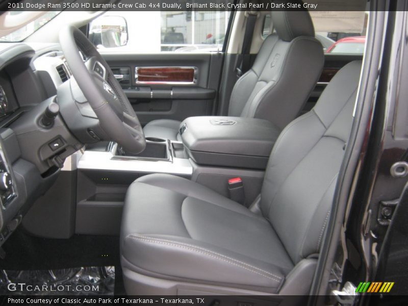 Brilliant Black Crystal Pearl / Dark Slate Gray 2011 Dodge Ram 3500 HD Laramie Crew Cab 4x4 Dually