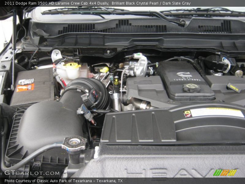 Brilliant Black Crystal Pearl / Dark Slate Gray 2011 Dodge Ram 3500 HD Laramie Crew Cab 4x4 Dually