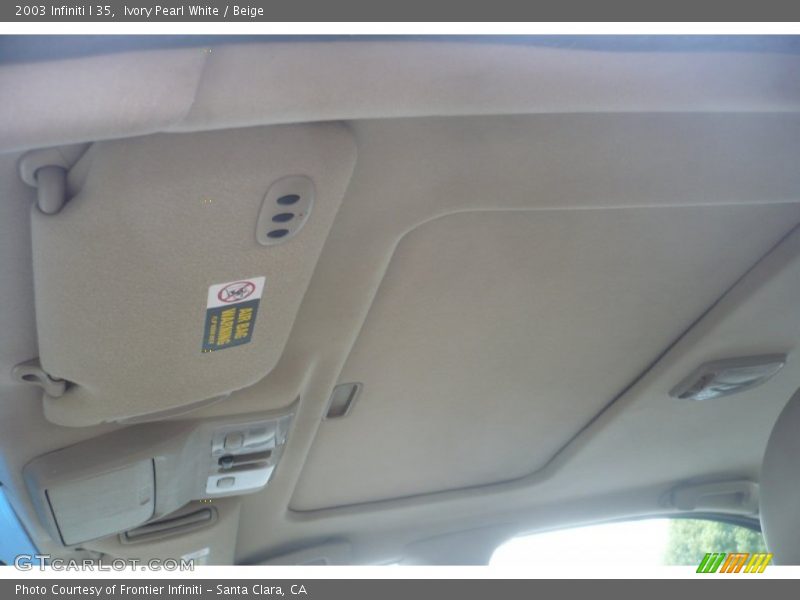 Ivory Pearl White / Beige 2003 Infiniti I 35