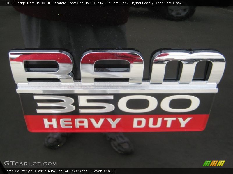 Brilliant Black Crystal Pearl / Dark Slate Gray 2011 Dodge Ram 3500 HD Laramie Crew Cab 4x4 Dually