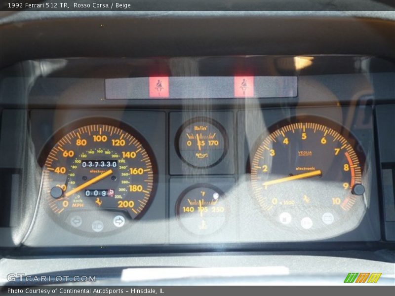  1992 512 TR   Gauges