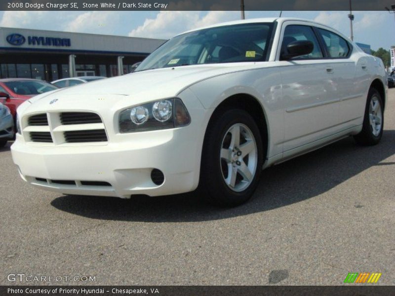 Stone White / Dark Slate Gray 2008 Dodge Charger SE