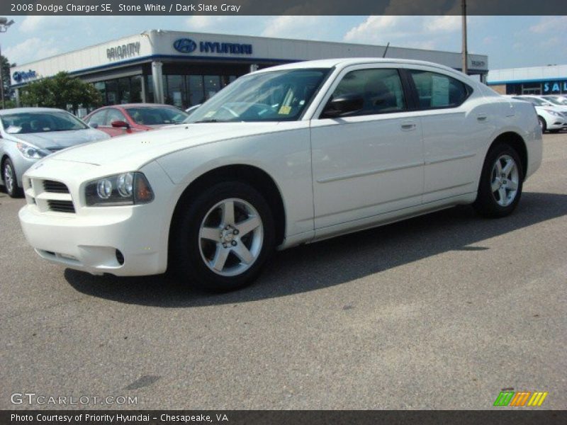 Stone White / Dark Slate Gray 2008 Dodge Charger SE
