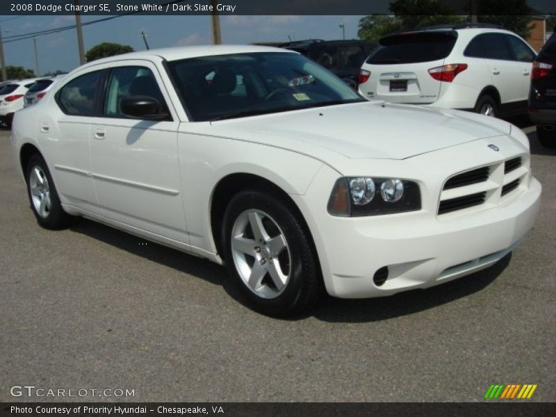 Stone White / Dark Slate Gray 2008 Dodge Charger SE