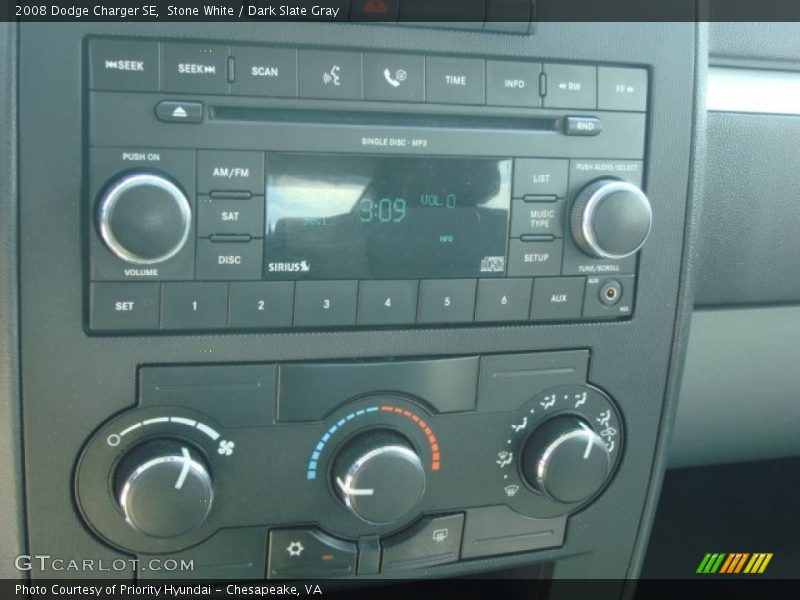 Stone White / Dark Slate Gray 2008 Dodge Charger SE