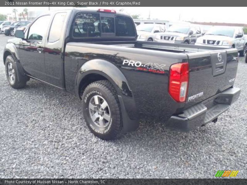 Super Black / Pro 4X Graphite/Red 2011 Nissan Frontier Pro-4X King Cab