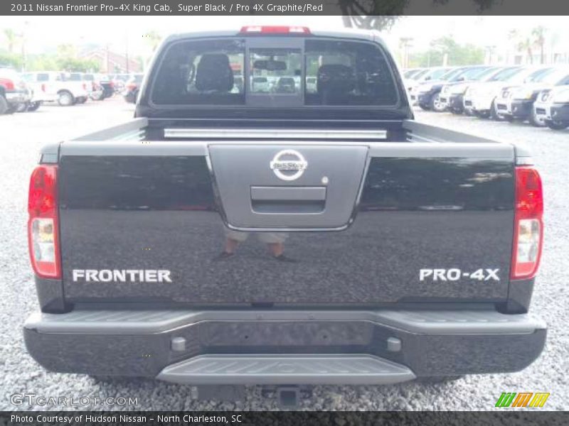 Super Black / Pro 4X Graphite/Red 2011 Nissan Frontier Pro-4X King Cab