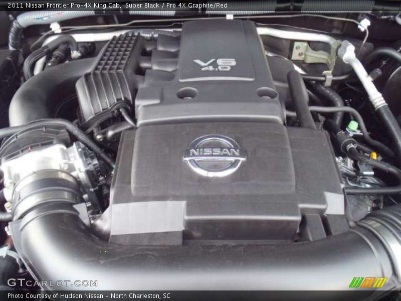 Super Black / Pro 4X Graphite/Red 2011 Nissan Frontier Pro-4X King Cab