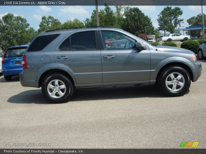 Alpine Gray / Gray 2008 Kia Sorento LX
