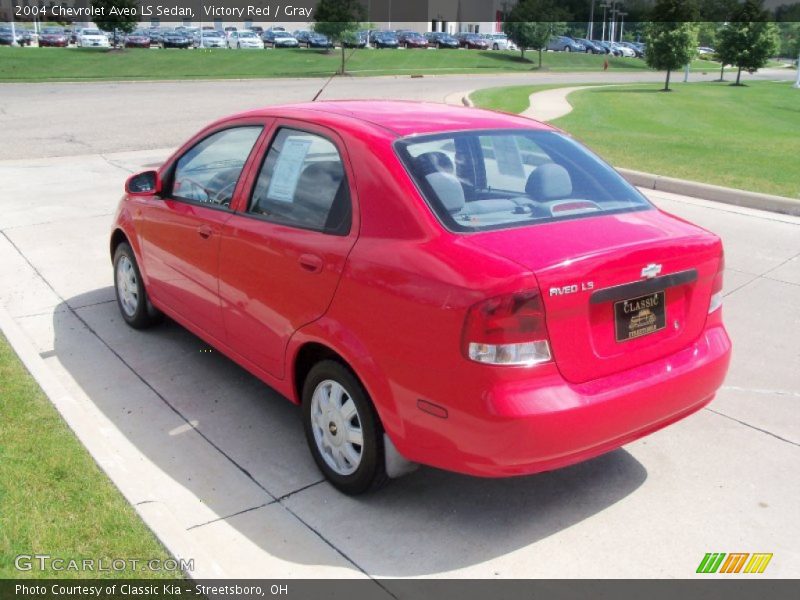 Victory Red / Gray 2004 Chevrolet Aveo LS Sedan