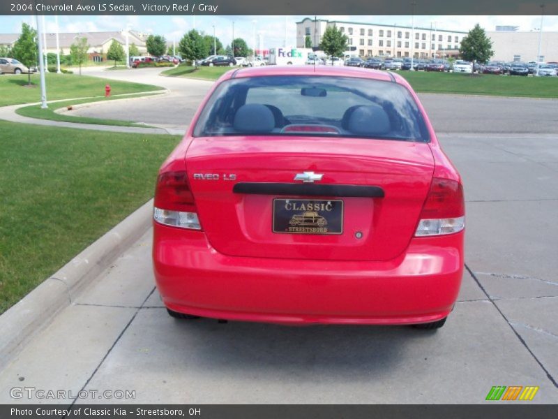 Victory Red / Gray 2004 Chevrolet Aveo LS Sedan