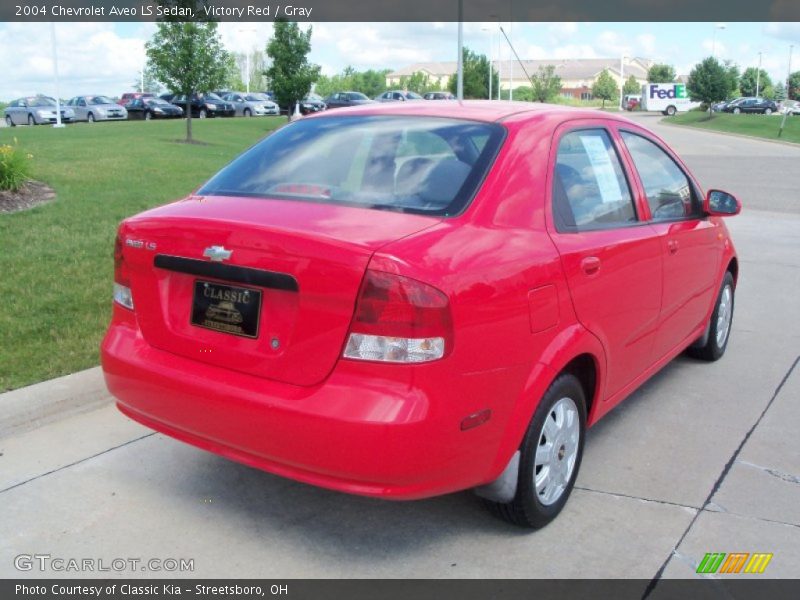 Victory Red / Gray 2004 Chevrolet Aveo LS Sedan