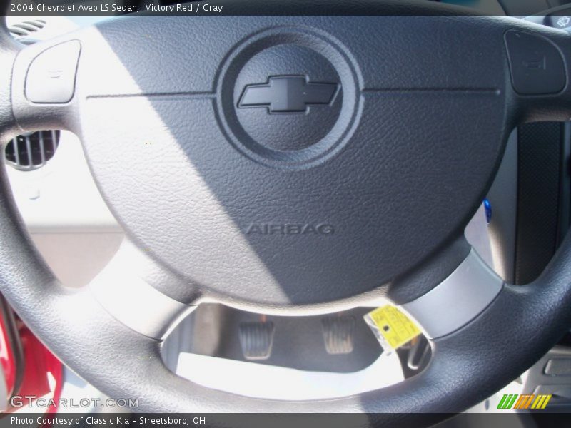 Victory Red / Gray 2004 Chevrolet Aveo LS Sedan