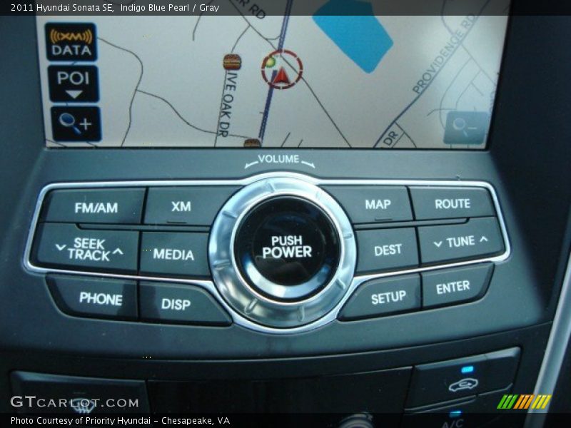 Indigo Blue Pearl / Gray 2011 Hyundai Sonata SE