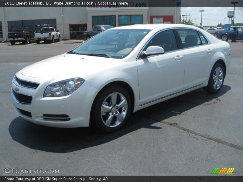 White Diamond Tricoat / Cocoa/Cashmere 2011 Chevrolet Malibu LT