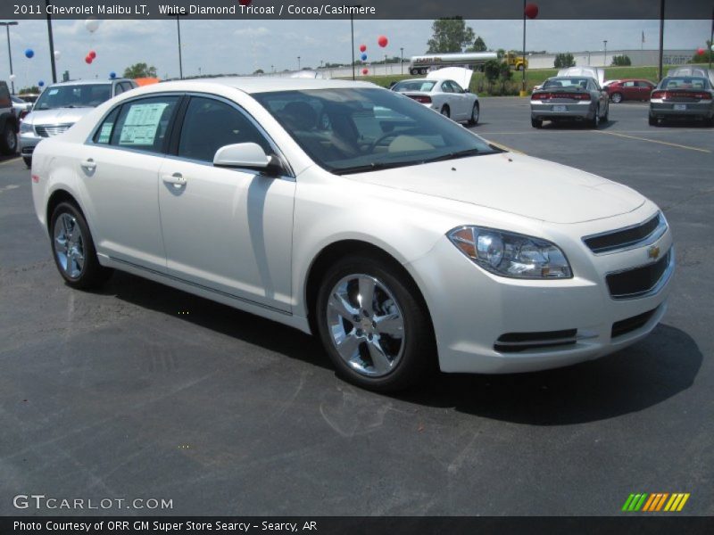 White Diamond Tricoat / Cocoa/Cashmere 2011 Chevrolet Malibu LT