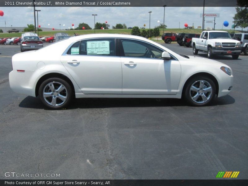 White Diamond Tricoat / Cocoa/Cashmere 2011 Chevrolet Malibu LT
