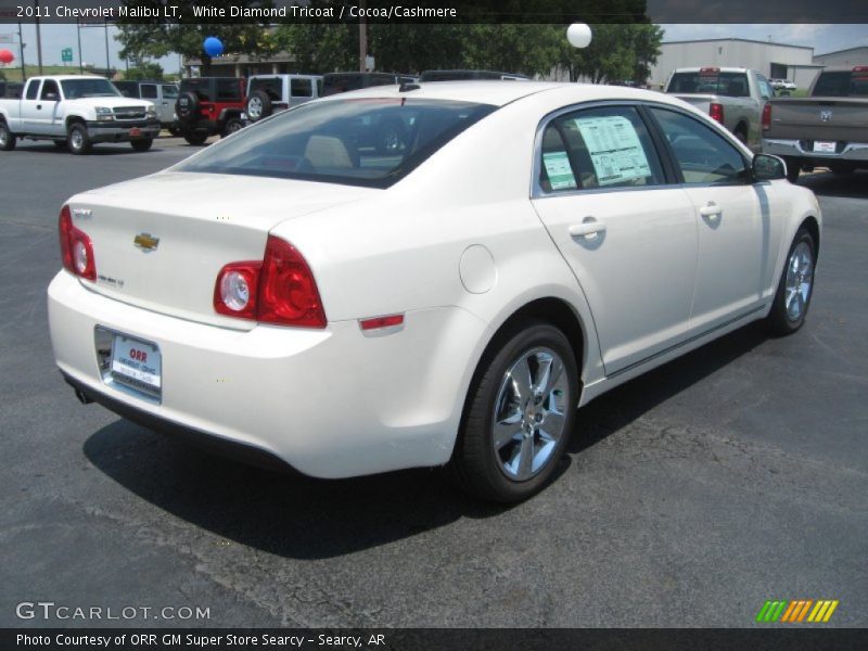 White Diamond Tricoat / Cocoa/Cashmere 2011 Chevrolet Malibu LT