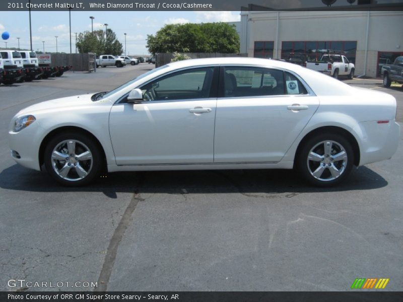 White Diamond Tricoat / Cocoa/Cashmere 2011 Chevrolet Malibu LT