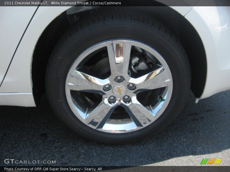 White Diamond Tricoat / Cocoa/Cashmere 2011 Chevrolet Malibu LT