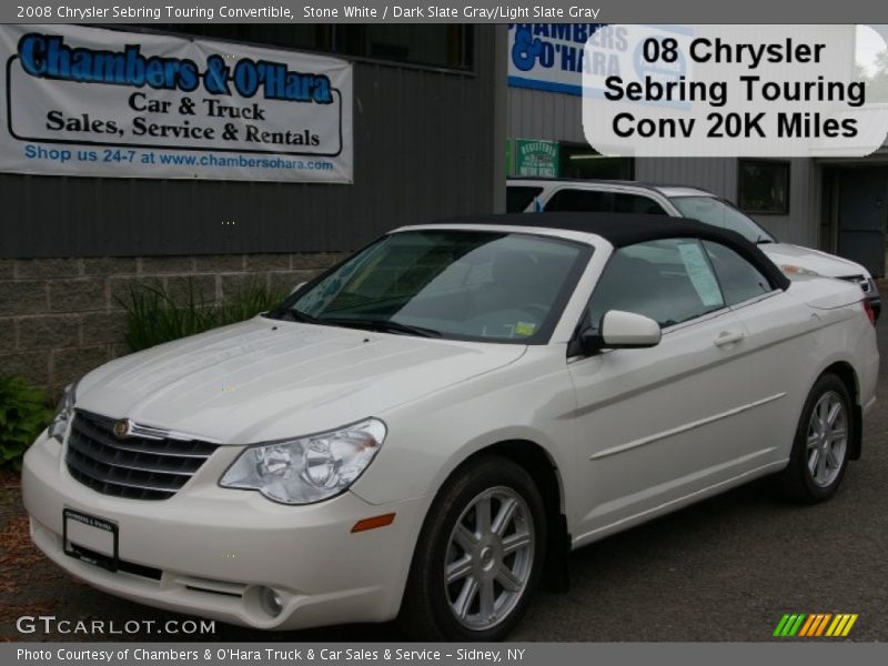 Stone White / Dark Slate Gray/Light Slate Gray 2008 Chrysler Sebring Touring Convertible