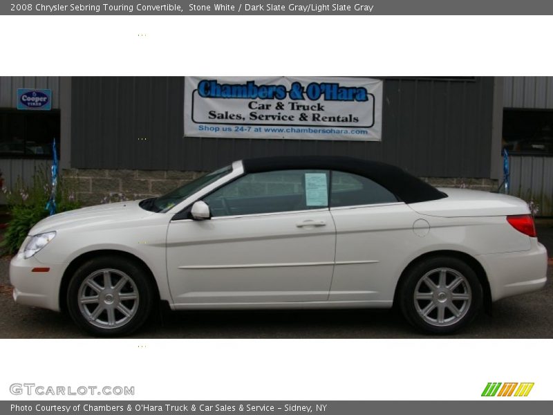 Stone White / Dark Slate Gray/Light Slate Gray 2008 Chrysler Sebring Touring Convertible