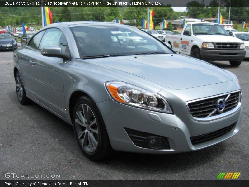 Electric Silver Metallic / Soverign Hide Off Black Leather/Off Black 2011 Volvo C70 T5