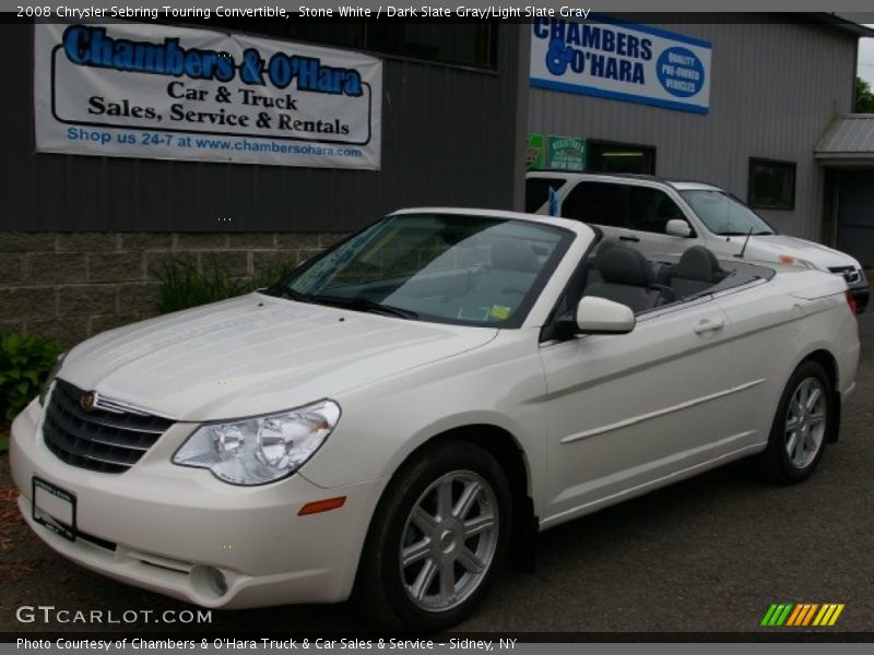 Stone White / Dark Slate Gray/Light Slate Gray 2008 Chrysler Sebring Touring Convertible