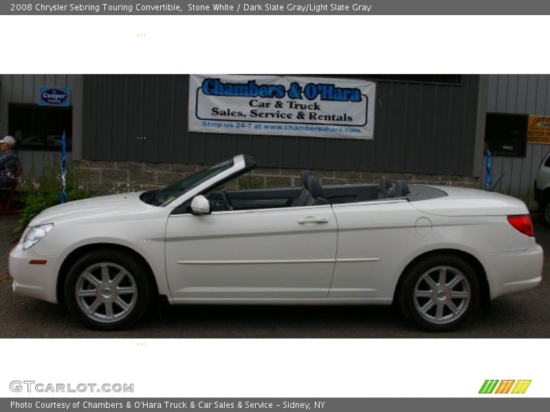 Stone White / Dark Slate Gray/Light Slate Gray 2008 Chrysler Sebring Touring Convertible