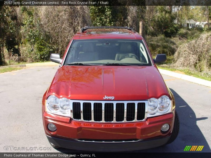 Red Rock Crystal Pearl / Khaki 2007 Jeep Grand Cherokee Limited