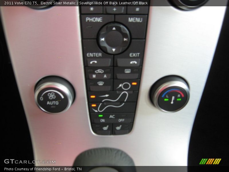 Electric Silver Metallic / Soverign Hide Off Black Leather/Off Black 2011 Volvo C70 T5