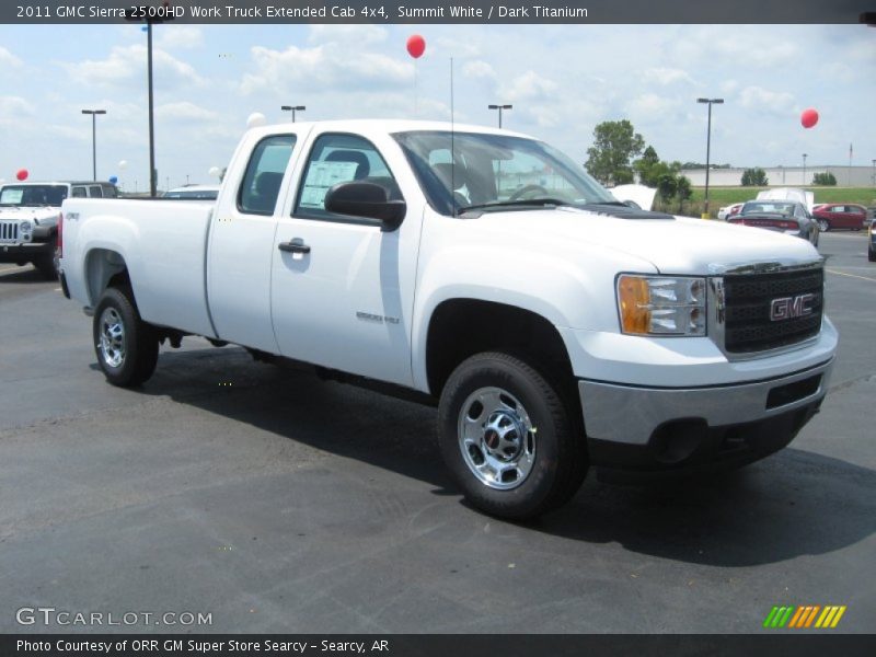 Summit White / Dark Titanium 2011 GMC Sierra 2500HD Work Truck Extended Cab 4x4