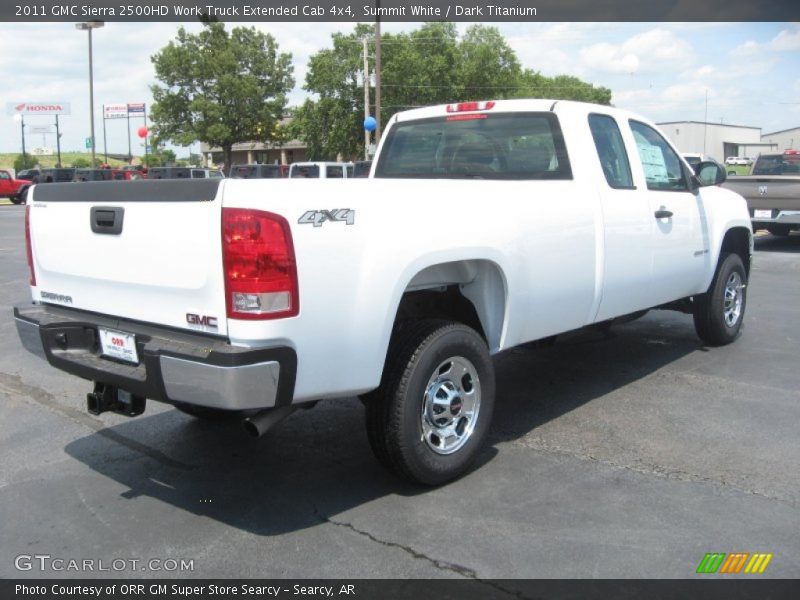 Summit White / Dark Titanium 2011 GMC Sierra 2500HD Work Truck Extended Cab 4x4