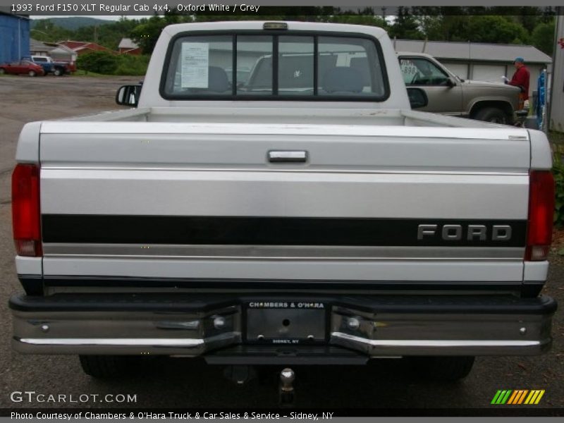 Oxford White / Grey 1993 Ford F150 XLT Regular Cab 4x4