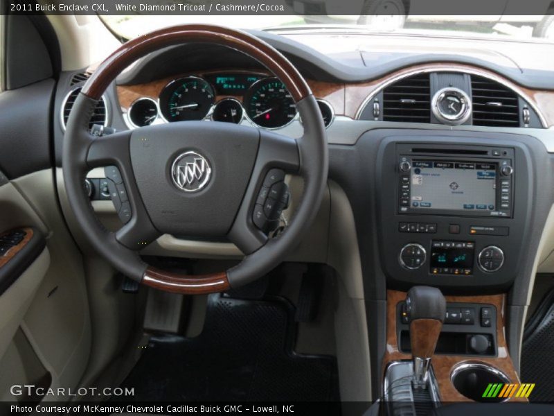 White Diamond Tricoat / Cashmere/Cocoa 2011 Buick Enclave CXL