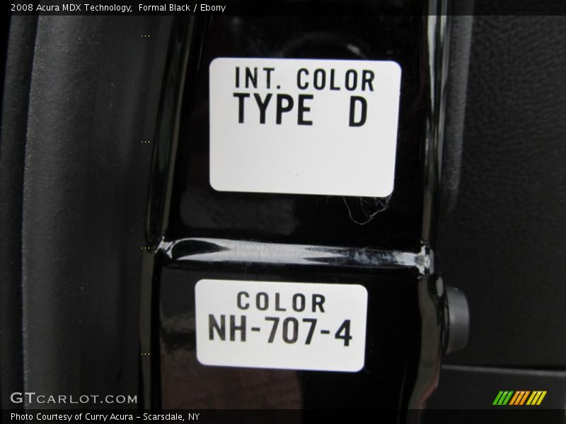 Formal Black / Ebony 2008 Acura MDX Technology